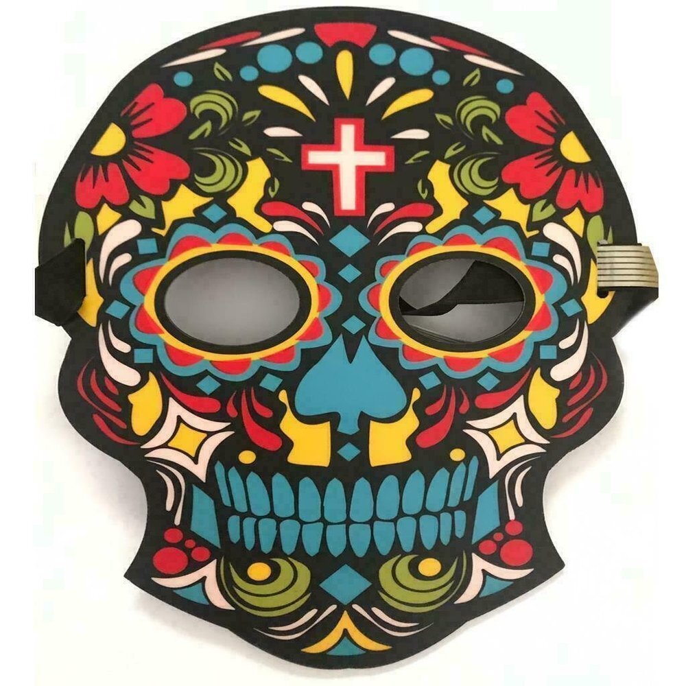 Sound Reactive LED Mask Sound Activated Street Dance Masque Calavera Halloween